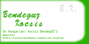 bendeguz kocsis business card